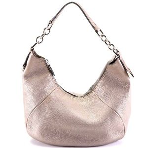 Fendi Metallic Blush Leather Hobo